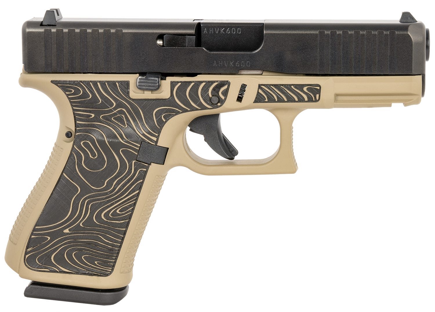 Glock 19 Gen5 "Topography" Flat Dark Earth 9mm 4.02" Barrel 15-Rounds