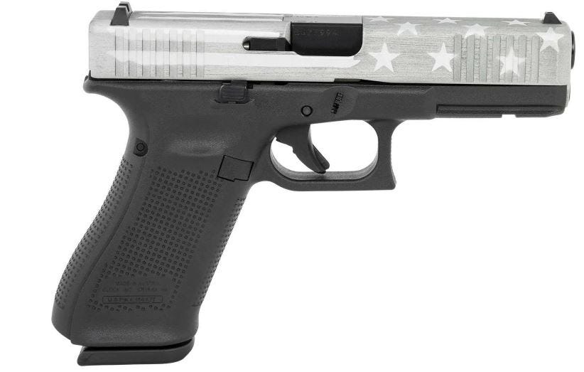 Glock 22 Gen5 Black / Grey American Flag .40 SW 4.49" Barrel 15-Rounds