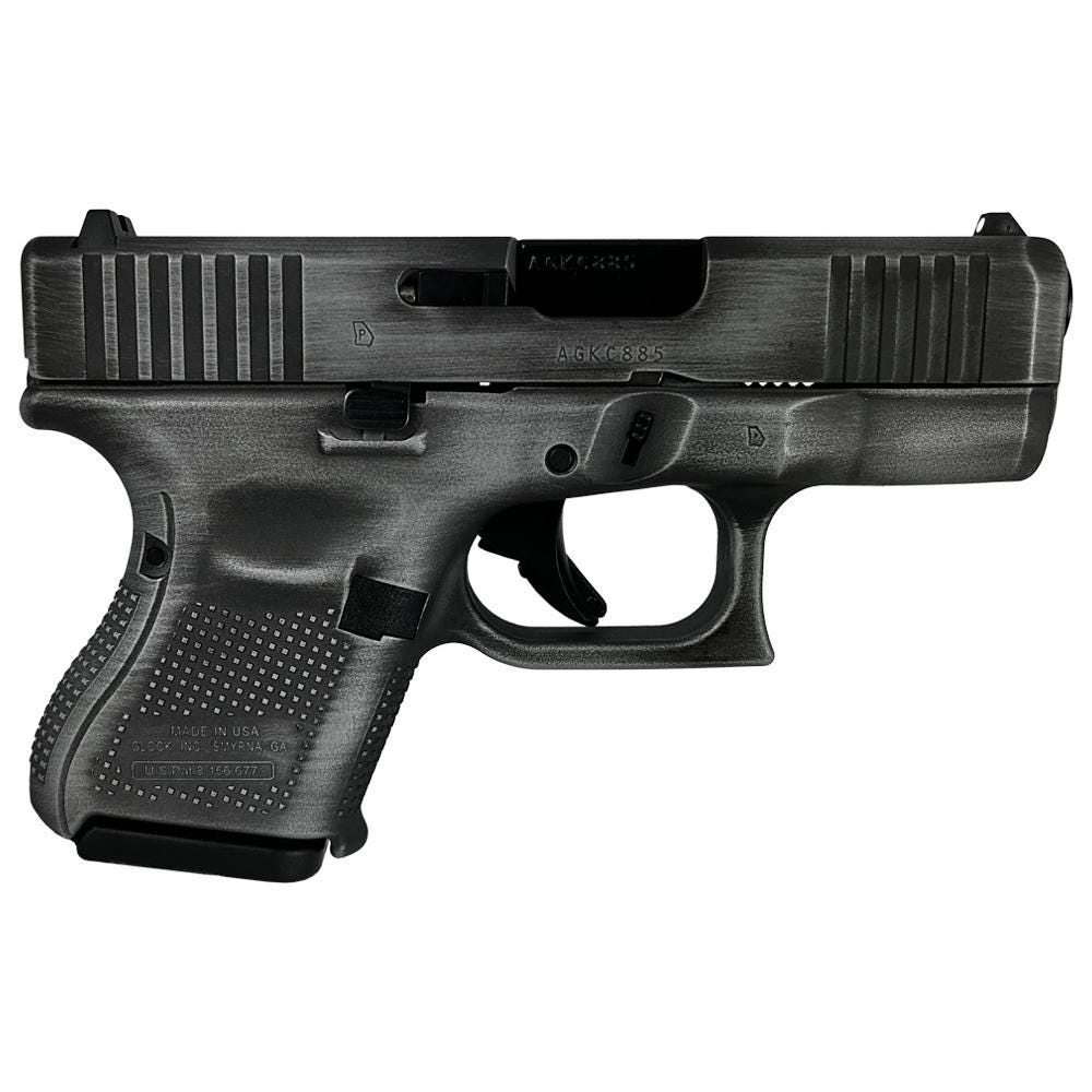 Glock 26 Gen 5 Distressed Crushed Silver 9mm 3.4" Barrel 10-Rounds