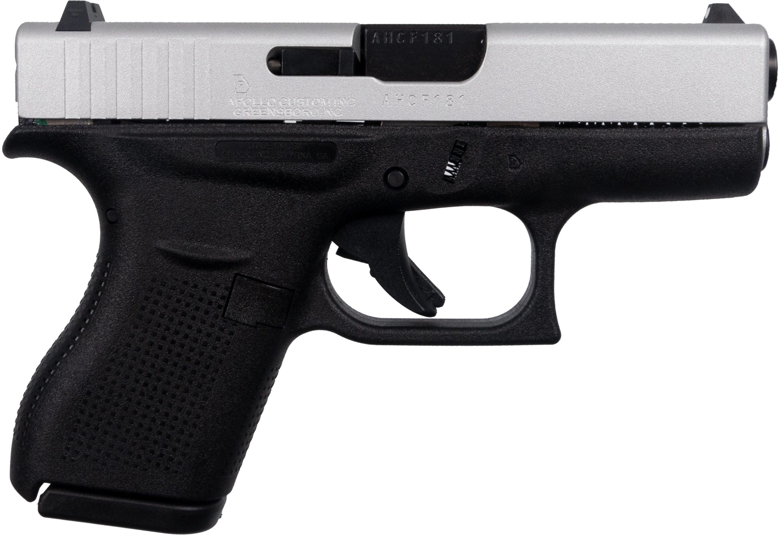 Glock 42 "Shimmering Aluminum" .380 ACP 3.2" Barrel 6-Rounds