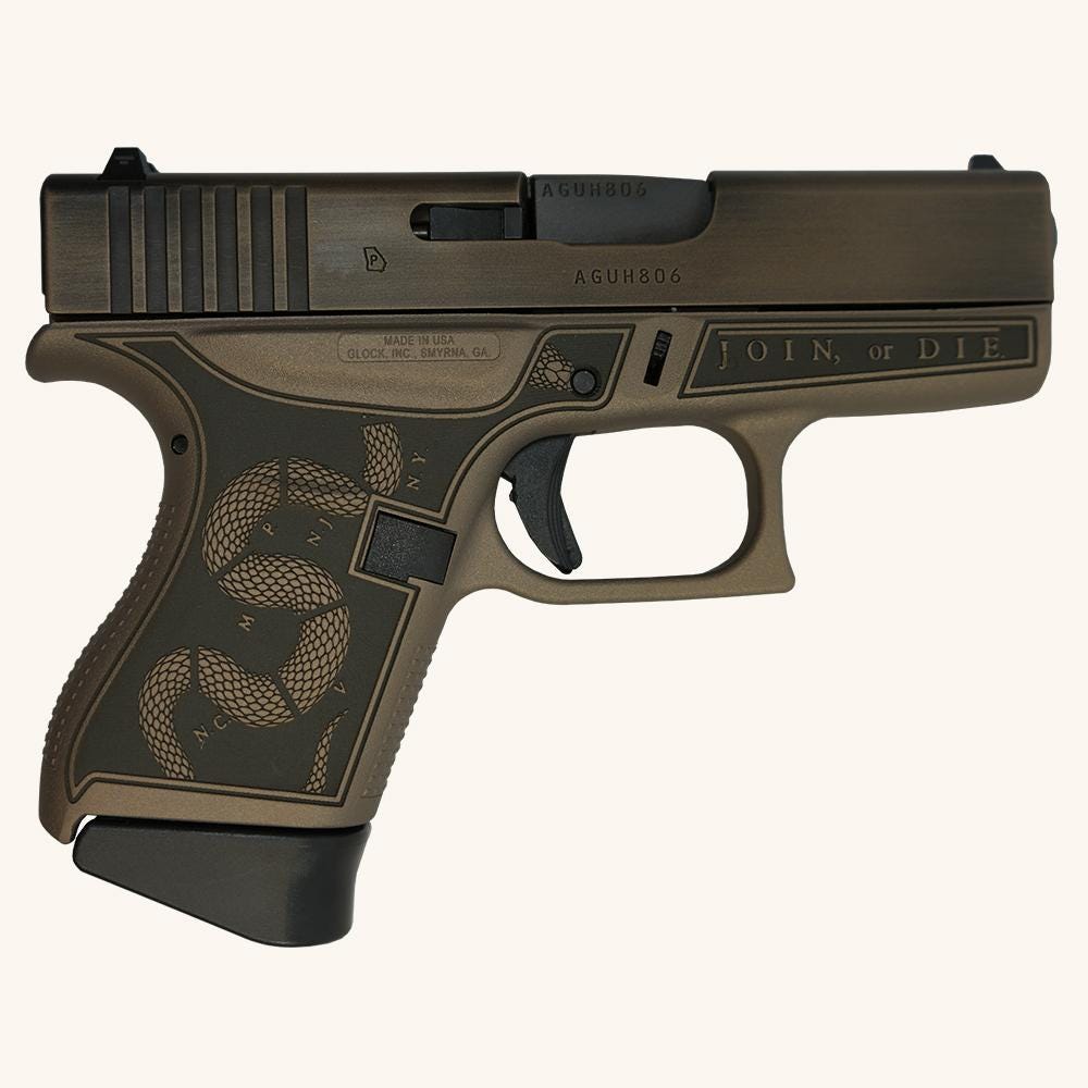 Glock 43 Custom "Revolution Colonial Brown" 9mm 3.4" Barrel 6-Rounds