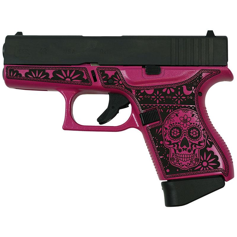 Glock 43 Custom "Sugar Skull Pink Medusa" 9mm 3.4" Barrel 6-Rounds