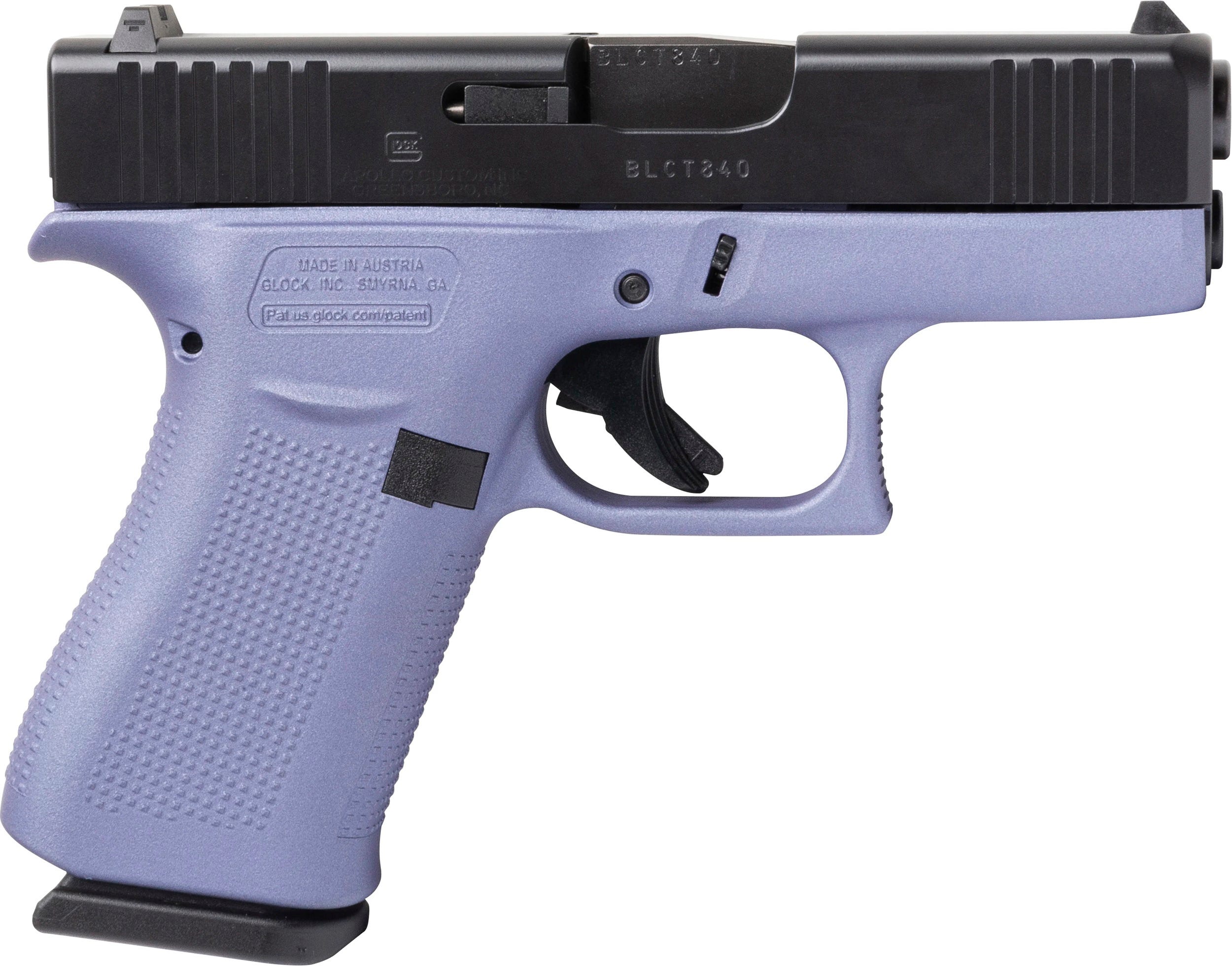 Glock 43X Orchid / Elite Black 9mm 3.4" Barrel 10-Rounds