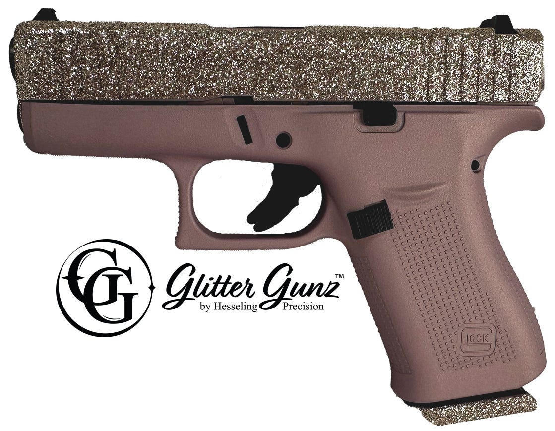Glock 43X "Champagne Glitter" 9mm 3.4" Barrel 10-Rounds