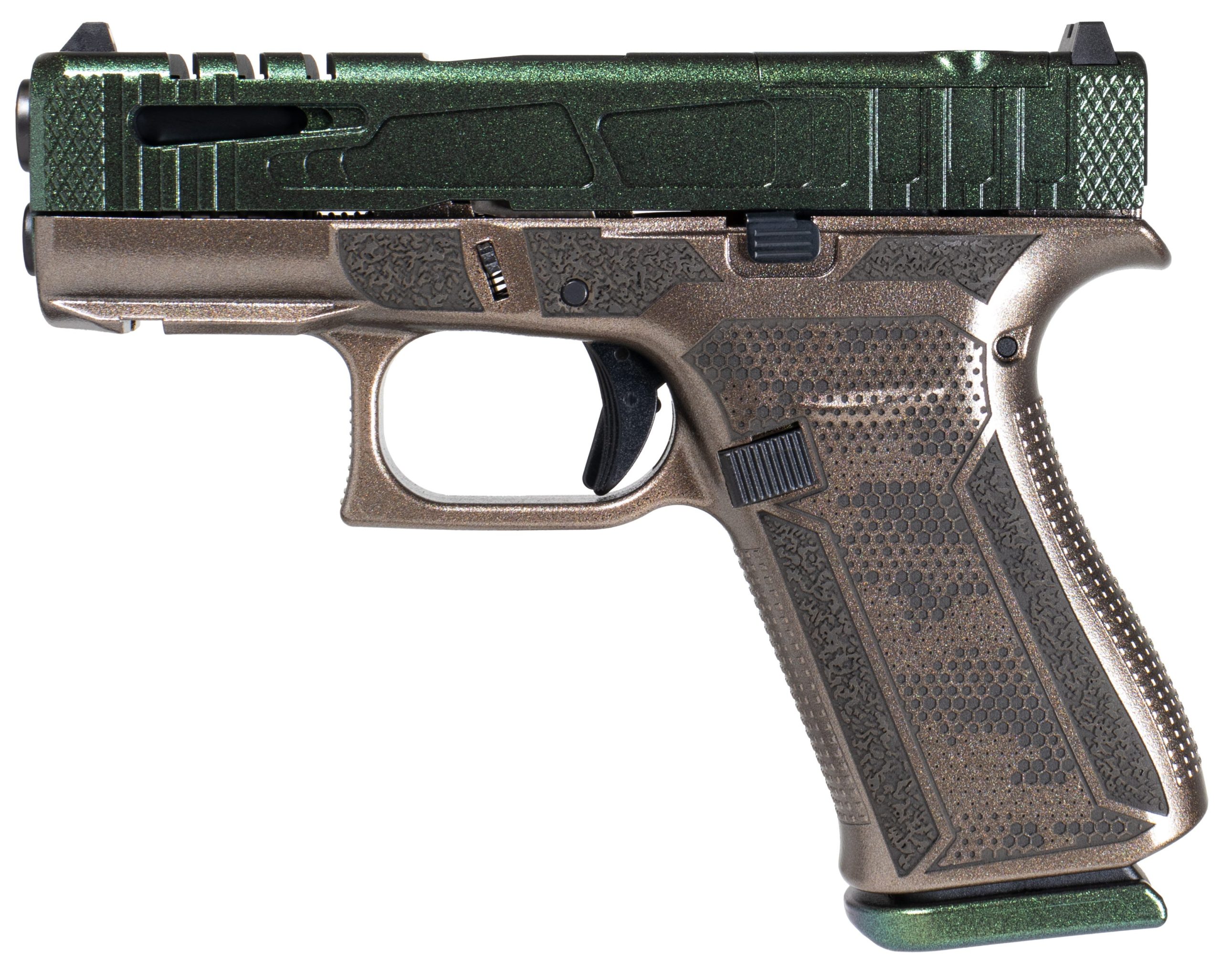 Glock 43X "Cypress Raptor Enhanced" Green / Flat Dark Earth 9mm 3.4" Barrel 10-Rounds