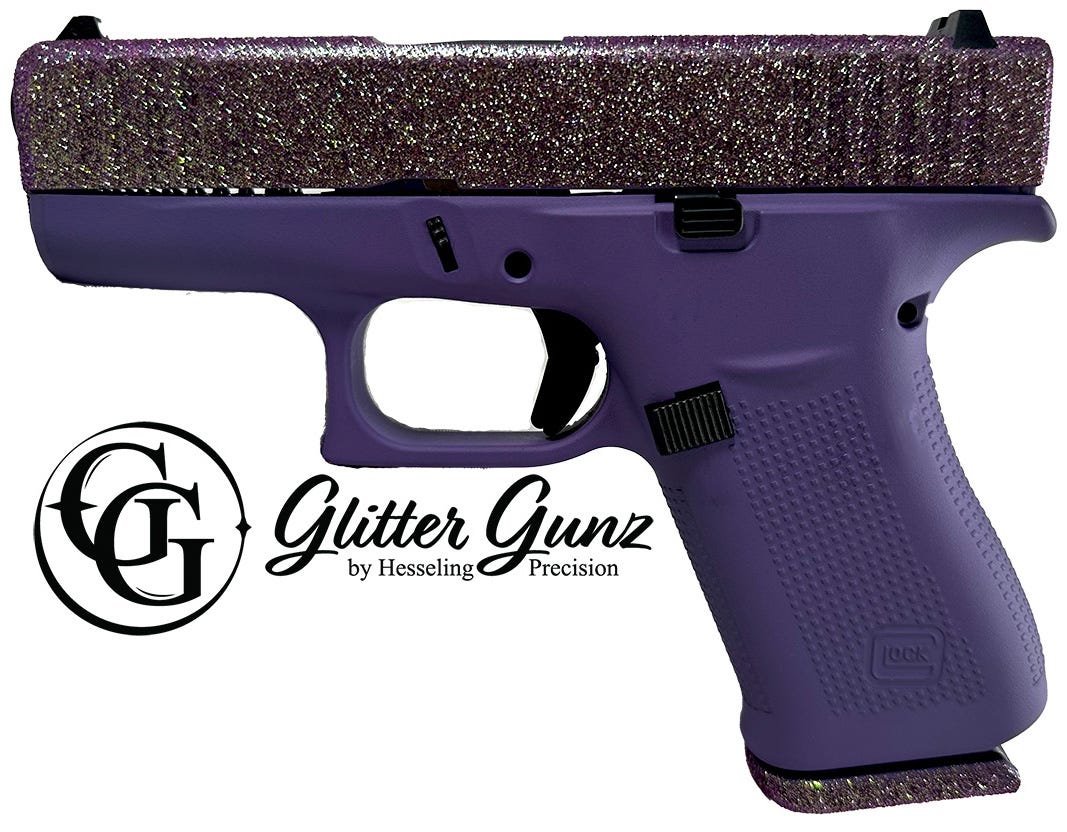 Glock 43X "Joker Purple Glitter" 9mm 3.4" Barrel 10-Rounds