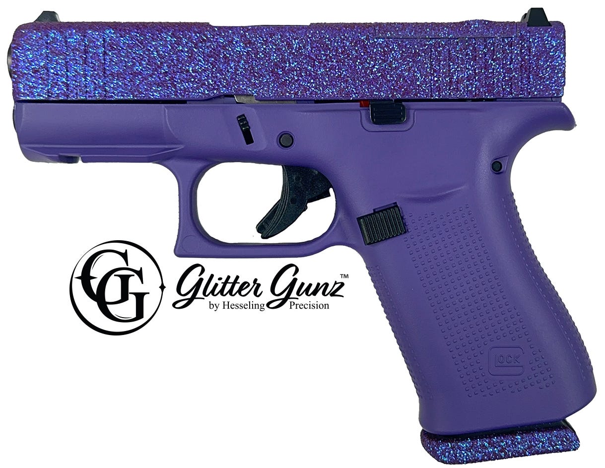 Glock 43X MOS Voodoo Purple Glitter 9mm 3.4" Barrel 10-Rounds