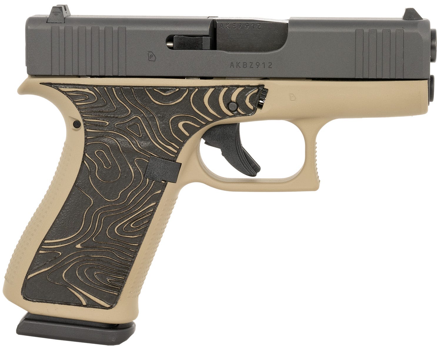 Glock 43X "Topography" Tan 9mm 3.4" Barrel 10-Rounds