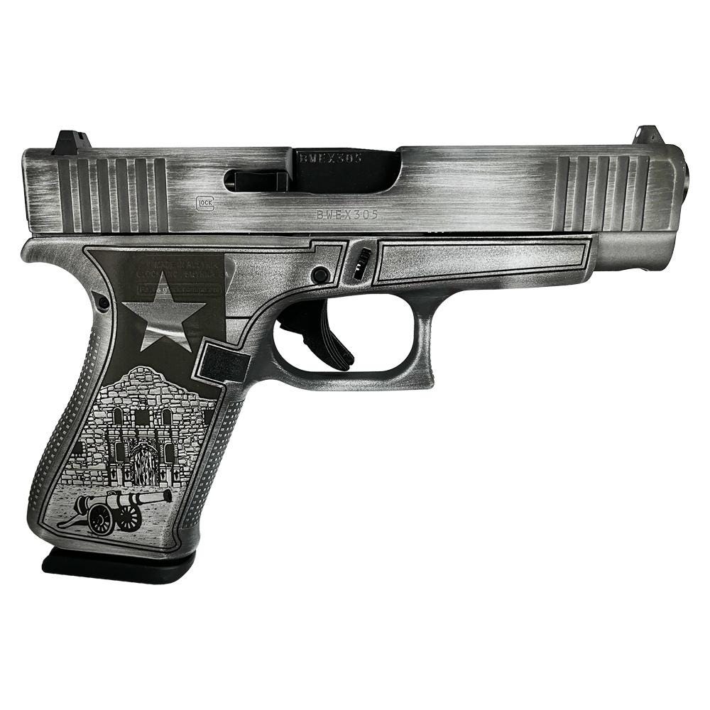 Glock 48 Custom "Texas Silver" 9mm 4.17" Barrel 10-Rounds