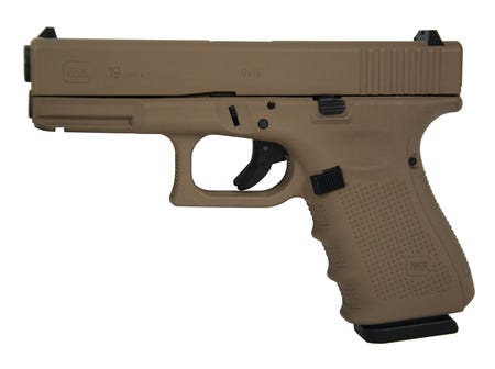Glock 19 Gen 4 Magpul Dark Earth Hot Cerakote 9mm 4-inch 15rd Fixed Sights Made in the USA