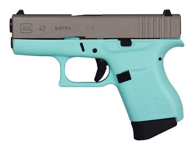 Glock 43 9mm Eggshell Blue 9mm 3.3 Inch 6Rd
