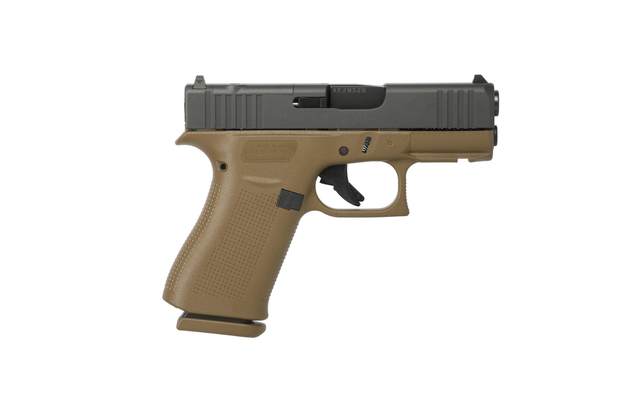 Glock G43X MOS Flat Dark Earth / Black 9mm 3.39" Barrel 10-Rounds