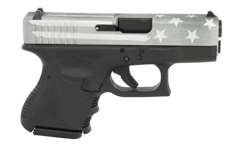 Glock G26 Gen3 Subcompact 9mm Luger 3.43" Barrel 10 Rounds Battle Worn Flag Cerakote Steel Slide