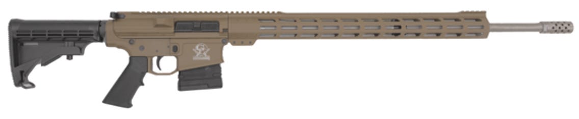 Great Lakes Firearms and Ammunition AR-10 Flat Dark Earth / Stainless .243 Win 24" Barrel 5-Rounds