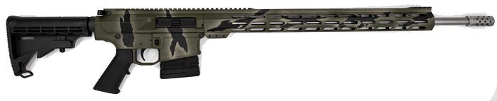 Great Lakes Firearms and Ammunition AR-10 Pursuit Green Camo .243 Win 24" Barrel 5-Rounds