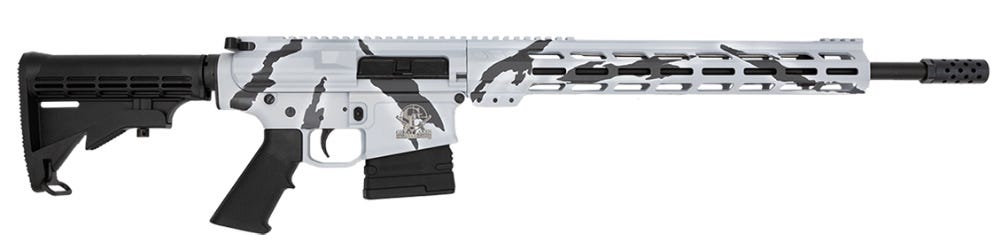 Great Lakes Firearms and Ammunition AR-10 Pursuit Snow Camo .308 Win 18" Barrel 10-Rounds