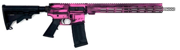 Great Lakes Firearms and Ammunition AR-15 BW Pink/SS .223 Wylde 16" Barrel 30-Rounds