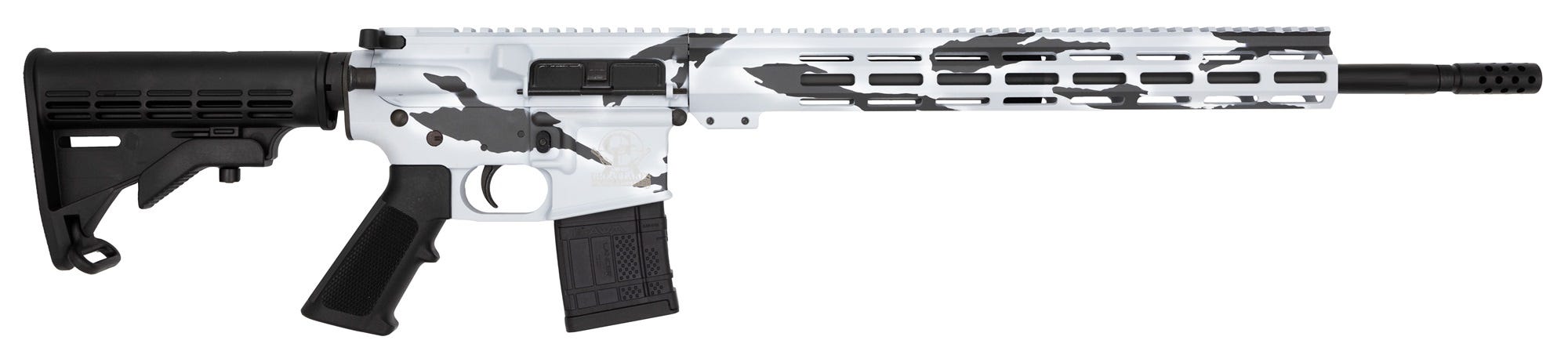 Great Lakes Firearms and Ammunition AR-15 Pursuit Snow Camo .450 BM 18" Barrel 5-Rounds