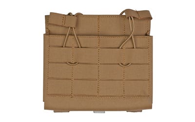 Grey Ghost Gear Double 7.62 Mag Pouch Coyote Brown MOLLE with Bungee Retention Strap