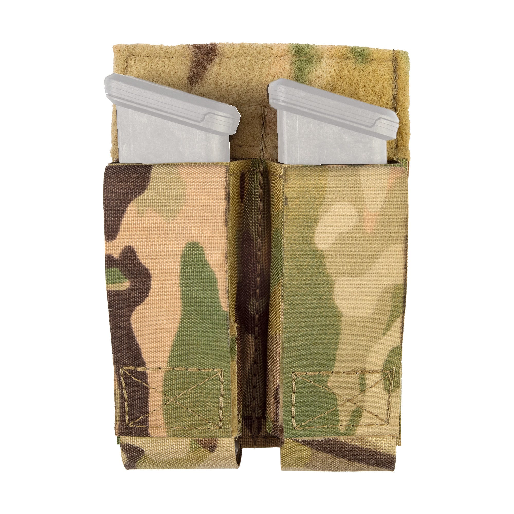 Grey Ghost Gear Double Pistol Magna Mag Pouch MultiCam Laminite Nylon for MOLLE/PALS Style Webbing