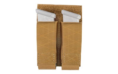 Grey Ghost Gear Magna Magazine Pouch Coyote Brown Double Pistol with Malice Clips