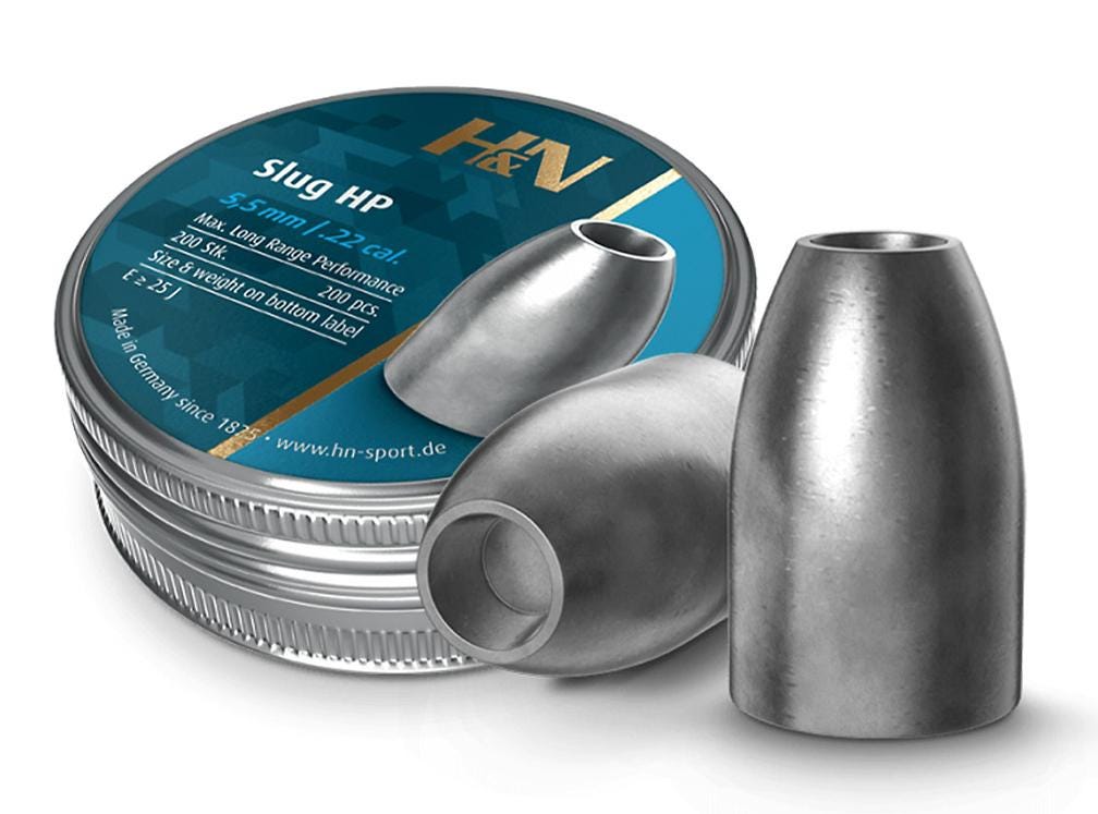 H&N Slug HP .22 Caliber 21-Grain 200-Rounds 5.53mm Head