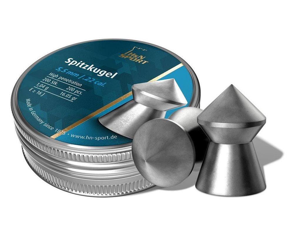 H&N Spitzkugel .22 Caliber 8.64-Grain 200-Rounds