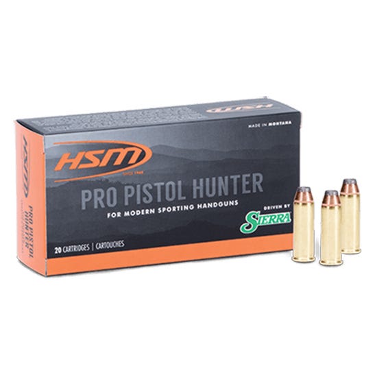HSM PRO PISTOL 460 S&W MAG 300GR JACKETED SOFT POINT 20 ROUNDS PER BOX