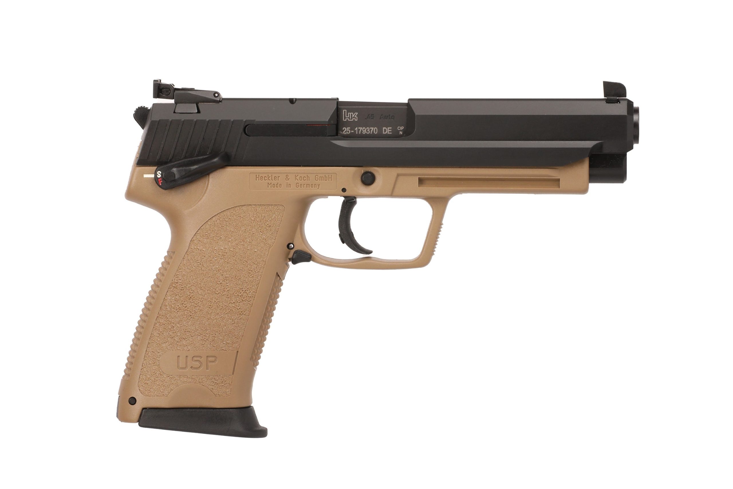 Heckler and Koch USP45 Expert Flat Dark Earth / Black .45 ACP 5.2" Barrel 12-Rounds