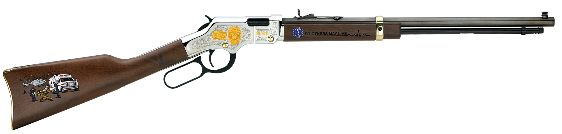 Henry Repeating Arms EMS Tribute Edition Nickel .22 LR 20" Barrel 16-Rounds