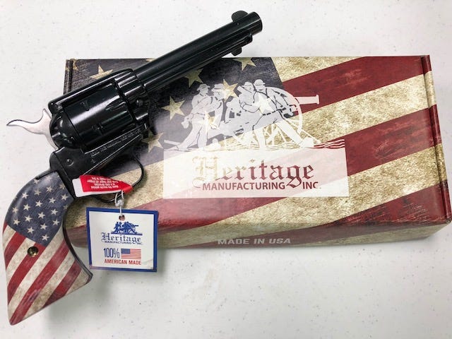 Heritage Firearms Rough Rider Small Bore .22 LR 4.75" Barrel 6-Rounds US Flag Grip - Image 2