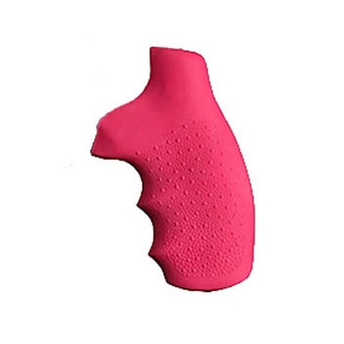 Hogue S&W J Frame Round Butt Centennial/Polymer Bodyguard Rubber Tamer Grip Pink