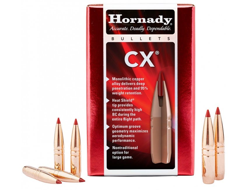 Hornady CX 6.8mm 100 Grain Copper Solid 50 Rounds