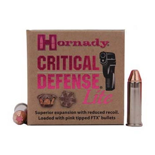 Hornady Critical Defense Lite .38SPL 90GR FTX 25Rds