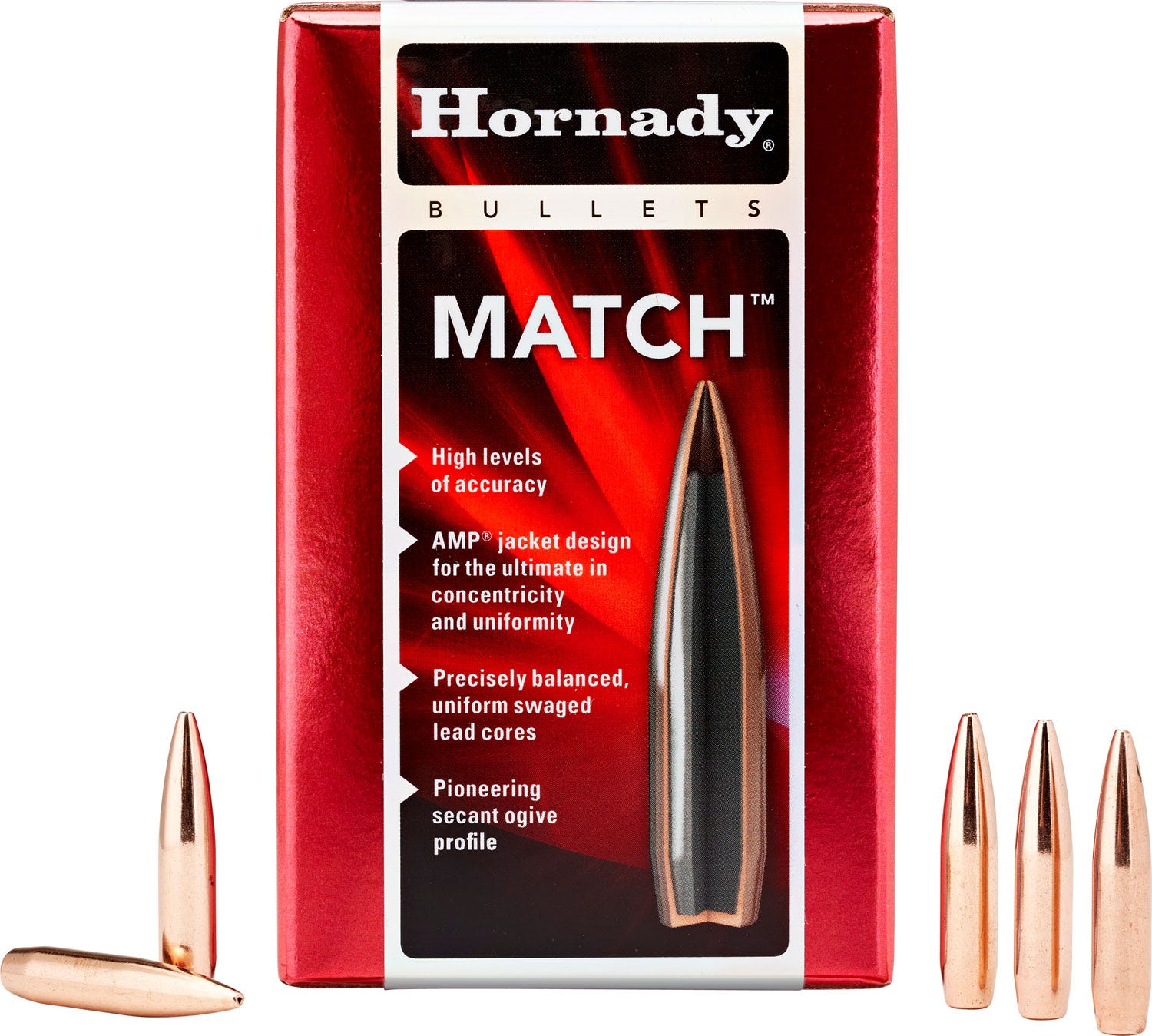 Hornady ELD Match Reloading Projectiles 6mm/.243" 108-Grain 100-Count