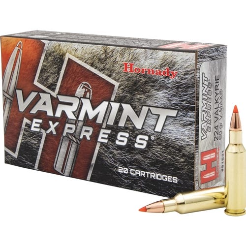 Hornady Varmint Express Brass .224VAL 60-Grain 20-Rounds VMPT
