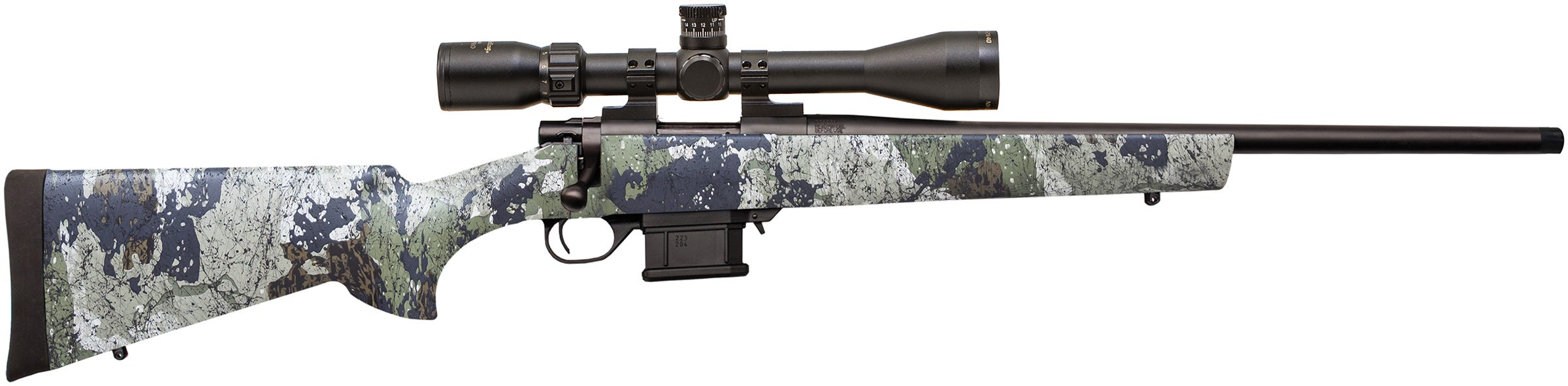 Howa M1500 Mini Action XK7 Kings Camo .223 Rem 22" Barrel w/ 4-12x40 GamePro Nikko Stirling Scope