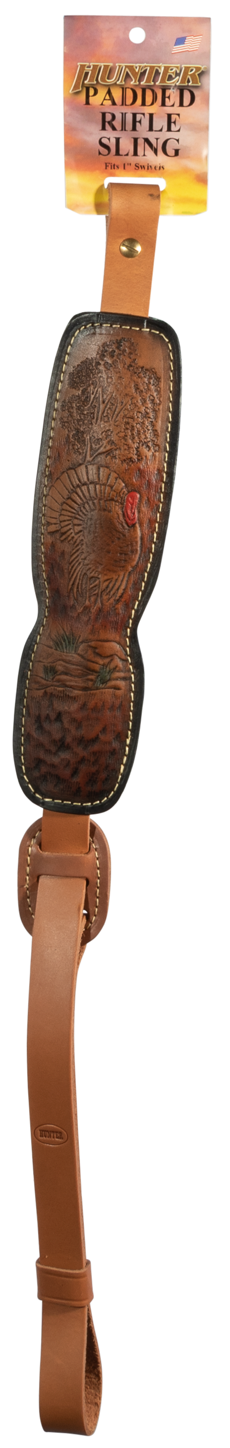 Hunter Company Inc Trophy Custom Sling Brown with Turkey Engraving Finish