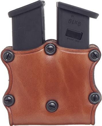 Hunter Double Magazine Pouch Brown Open Top Single Stack