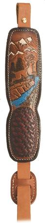 Hunter ProHunter Leather Sling Tan with Jumping Deer Graphic