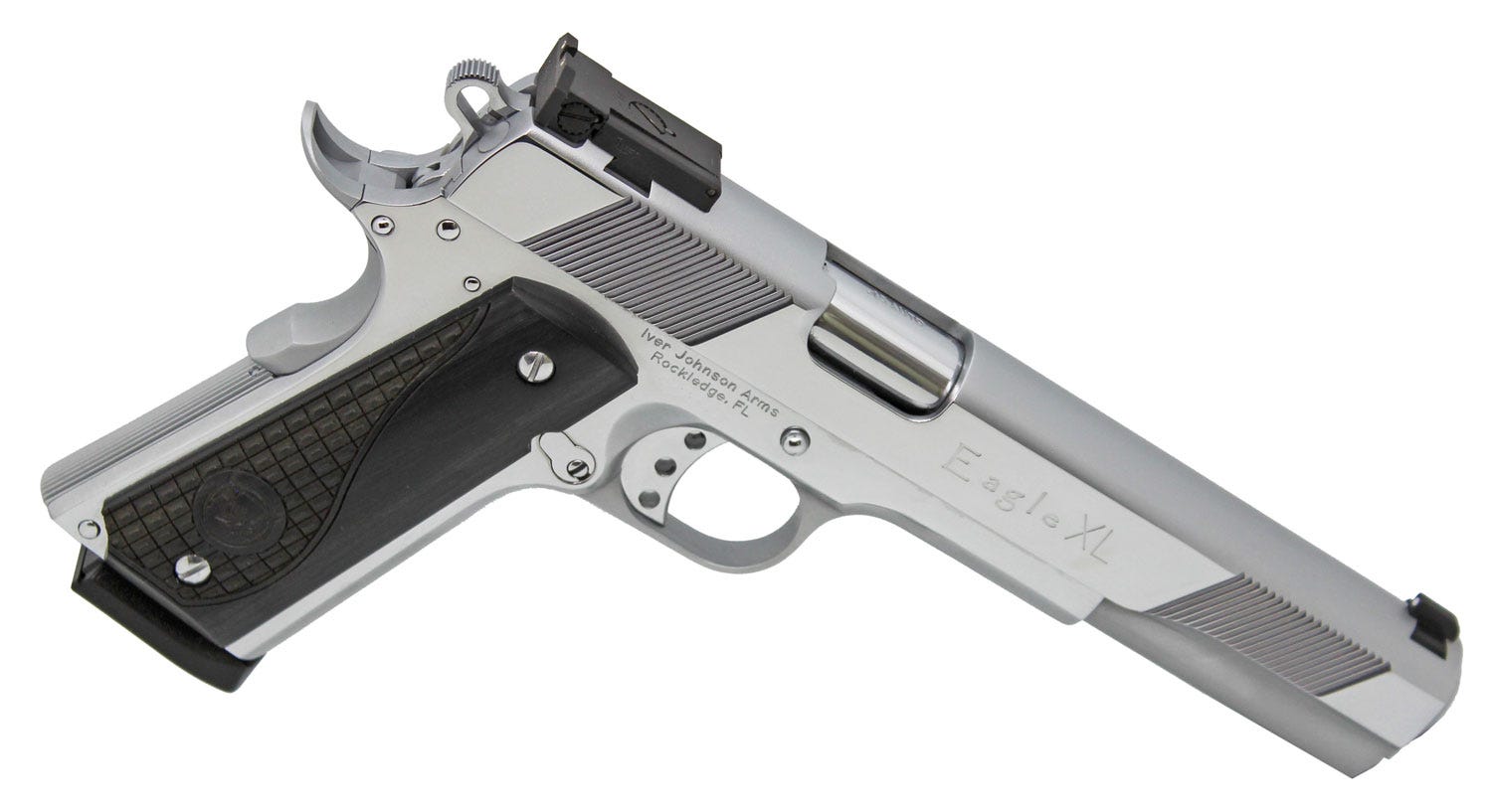 Iver Johnson 1911 Eagle XLC Chrome .45 ACP 6" Barrel 8-Rounds