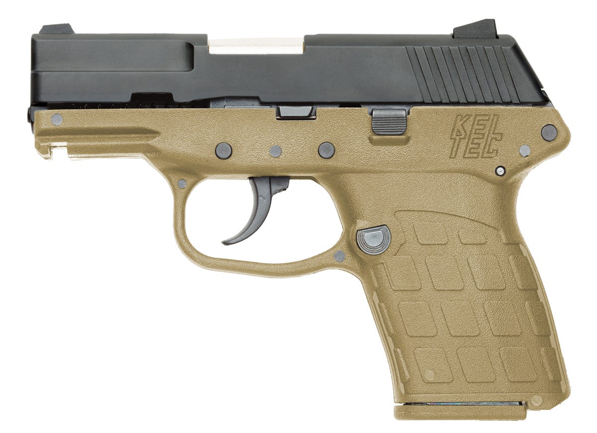 Kel-Tec PF-9 Pistol Tan Cerakote 9mm 3.1" Barrel 7-Rounds Automatic Hammer Block Safety