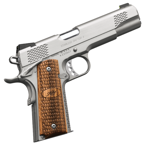 Kimber Raptor II Stainless 10mm 5" Barrel 8-Rounds with Zebrawood Grips