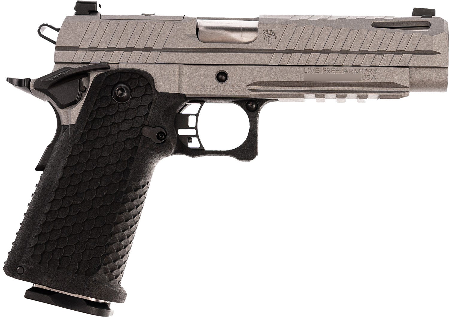 Live Free Armory Apollo 11 Elite Grey 9mm 4.9" Barrel 17-Rounds