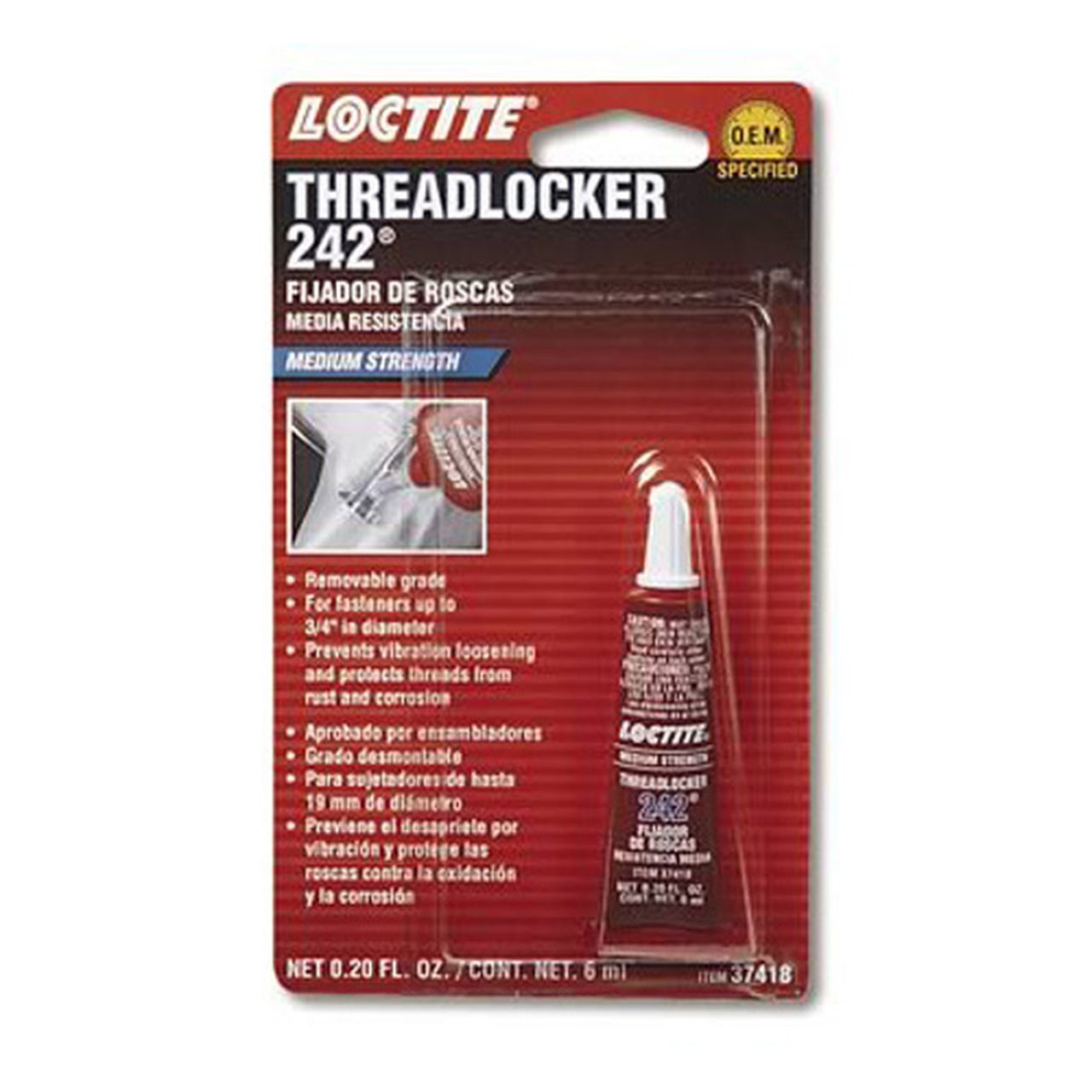 LocTite Threadlocker 242 Medium Strength 6ML
