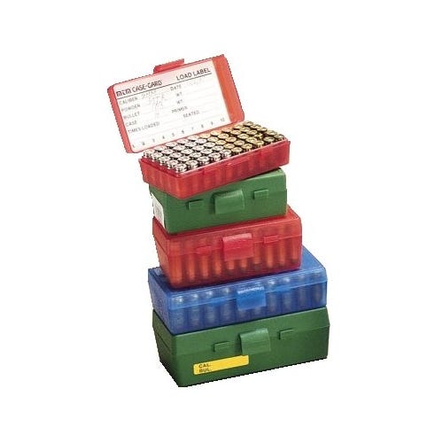 MTM P504424 50rd Pistol Box 44M-45L BL