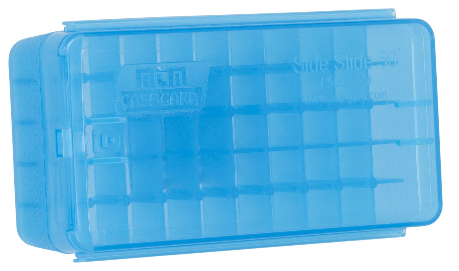MTM Side-Slide Ammo Box Multi Caliber Blue 9mm / .32 SW