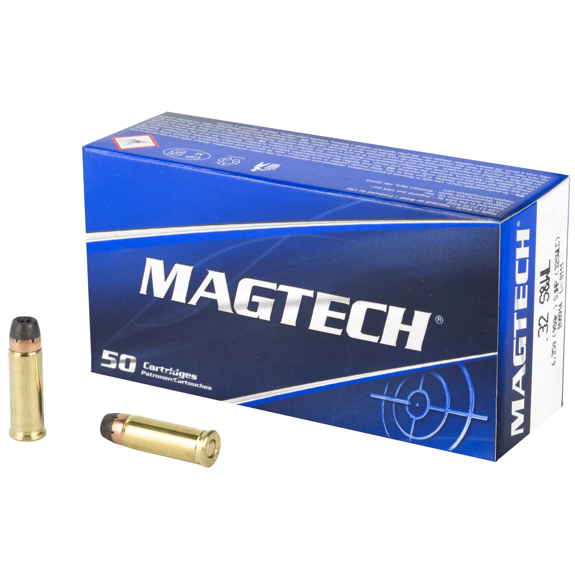 MagTech Range/Training Ammunition .32 S&W Long 98-Grain 50-Rounds SJHP