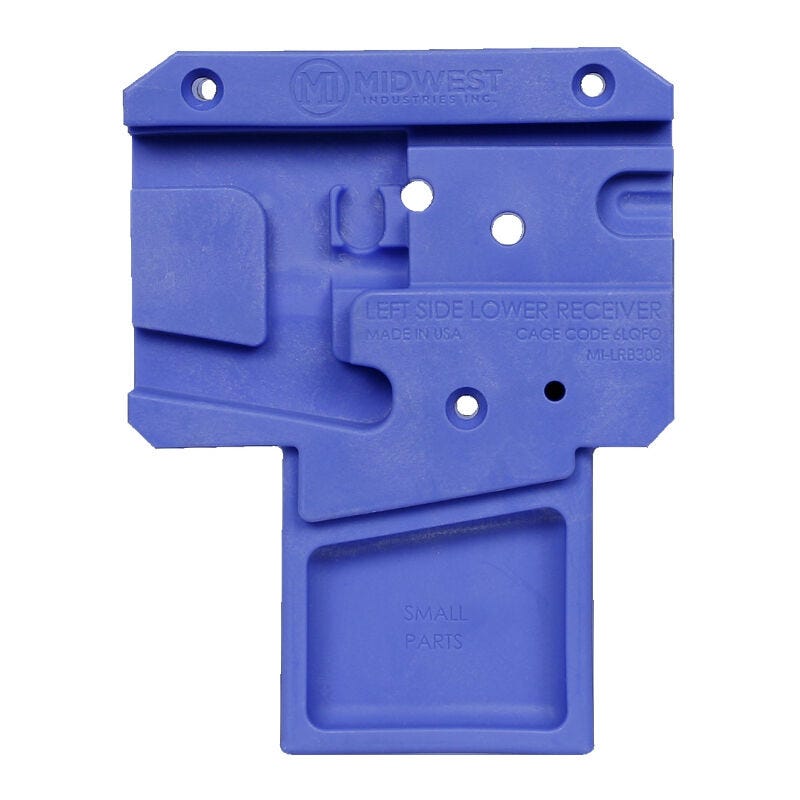 Midwest Industries Lower Receiver Block Blue for AR-10