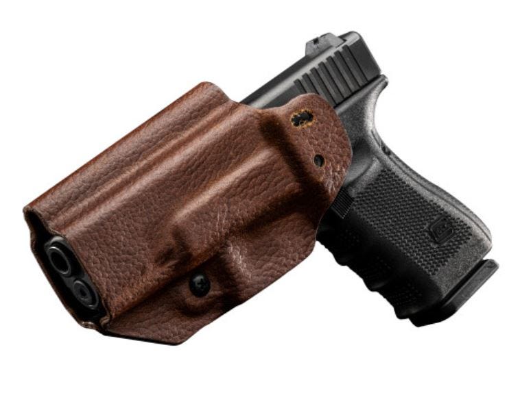 Mission First Tactical Hybrid Leather/Boltaron OWB/IWB Holster Ambidextrous fits Glock 19, 23, 44